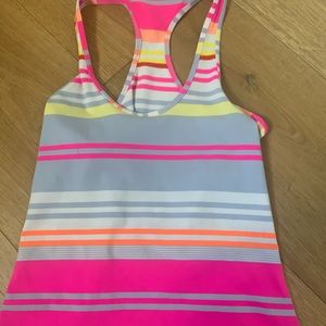 Lululemon athletica multi colored racer back tank top
